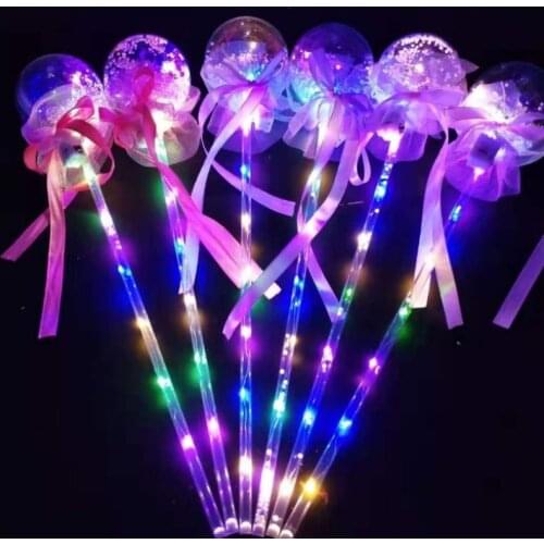 Children Kids Plastic Glowing Ball Wand Glow Stick Toy Christmas Birthday Gift Luminous LED Stick Wand Party Kids Gift Toy