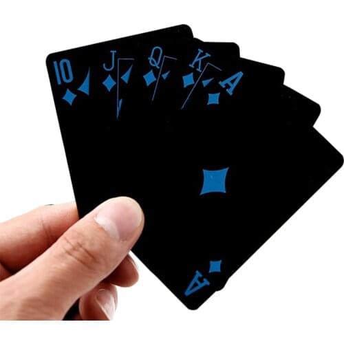 24k Gold Playing Card Poker Game Deck Gold Leaf Poker Suit Plastic Magic Waterproof Deck Of Card Magic Water Gift Collection