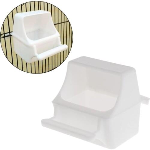 Bird Feeder Anti Feeding Bowl Box Proof Cage Parrot Pigeon Equipment Plastic Drink Water Q84D