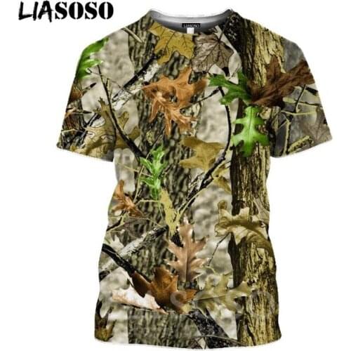 LIASOSO Best Seller 3D Print Trees Camouflage T Shirt Cosplay Ghillie Suit Men Tshirt Funny Mens T-shirts Jungle Hide Tees