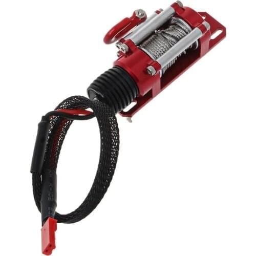 Metal Steel Wired Automatic Simulated Winch with Switch for 1/10 HSP Redcat HPI TAMIYA Axial SCX10 D90 RC Car F1CB