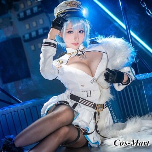 Mobile Game Azur Lane SN Chapaev Cosplay Costume Fashion Sexy White Combat Uniform Full Set Female Role Play Clothing S-XL