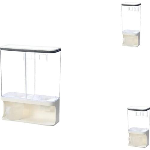 Wall-Mounted Dry Food Dispenser, Cereal Dispenser,Storage Cereal Container, For Cereal,Rice Kitchen Storage Containers-ABUX