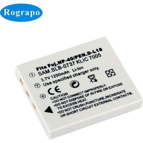 New 1200mAh D-LI8 Camera Battery For BENQ DLI-102 FUJIFILM NP-40 NP-40N KODAK KLIC-7005 PENTAX D-LI8 D-Li85 SAMSUNG SLB-0737