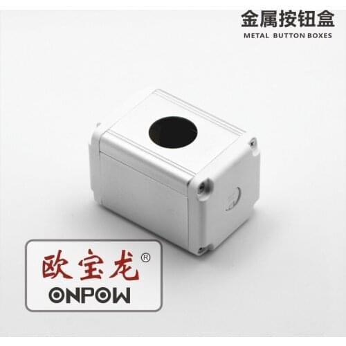 ONPOW Metal Mini Single Cut-out Box 16mm/19mm/22mm Aluminium Alloy Push Button Enclosure (BXM-A1/)