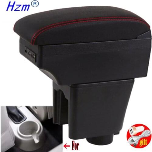 Armrest For Chevrolet Aveo/Lova T200/T250 2002-2011 Dual Layer Telescopic Large Space Central Store Content box with USB LED