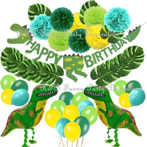 Dinosaur Party Supplies Little Dino Party Decorations Banner Set for Kids Birthday Jungle Party Baby Shower Wedding Decor
