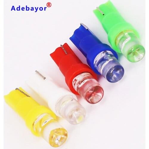 100pcs Car T5 37 58 70 license plate light instrument map Dashboard Wedge LED Bulb car styling Lamp white red green blue yellow