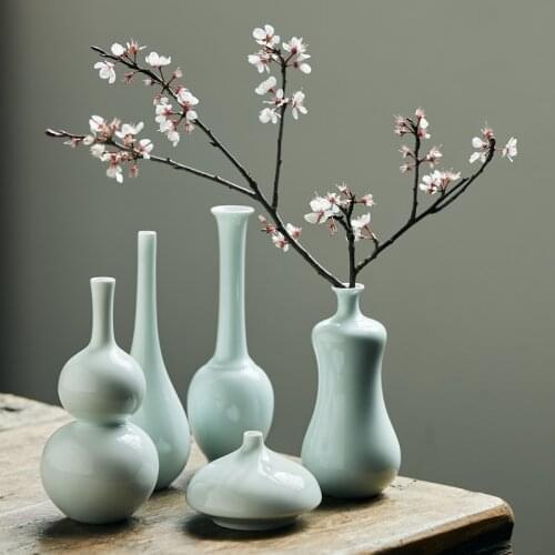 Flower Vase White Chinese Small Vases For Flowers Home Decoration Creative Flower Terrarium Home Decor вазы для интерьера