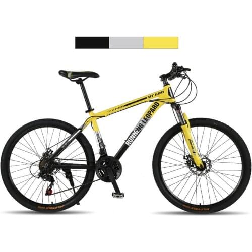 26-inch 21-speed aluminum alloy suspension bicycle, double disc brake mountain bike, with service and free gifts