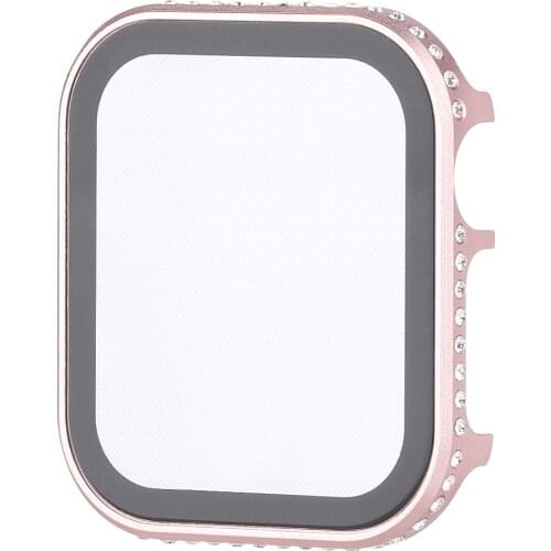 For Apple watch band cover Diamond 42/38/40 44 Series4/3/2/1 aluminium alloy frame car For iwatch se 6 case protective cover