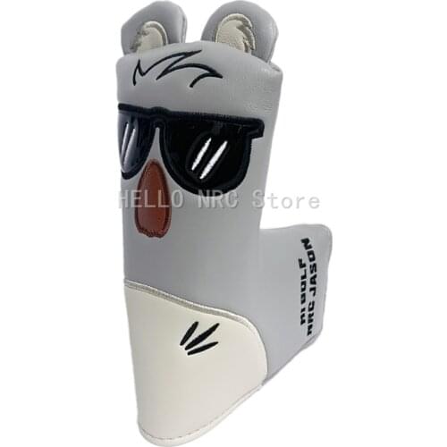 1Pcs Golf Club Headcovers 1Pcs Blade Putter Sunglasses Koala Waterproof PU Leather
