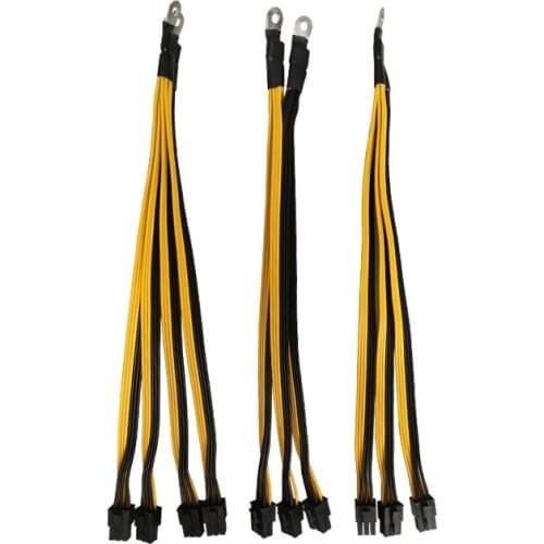 10pcs 6Pin Connector Sever Power Supply Cable PCIe Express for P3 S7 S9 S11 Bitmain Miner Machine Support Miner PSU Cable
