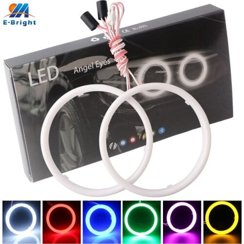 Angel Eyes Halo Rings Milk White Light 9-30V 60/70/80/90/95/100/110/120mm 2835 Led Headlight White Red Blue Amber Green Pink 2X