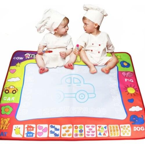 80 x 60cm Baby Kids Add Water with Pen Doodle Painting Picture Water Drawing Play Mat in Drawing Toys Board Gift Christmas