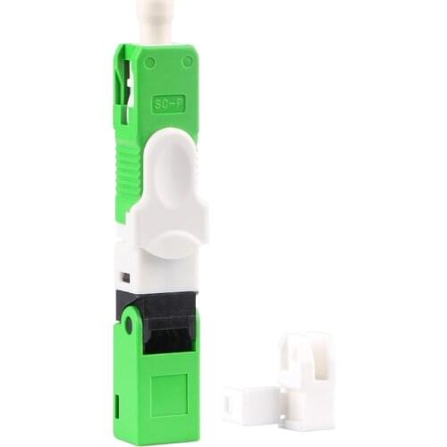 Free Shipping FTTH ESC250D Fast Conector SC APC Single-Mode Fiber Optic Quick Connector FTTH SM Optic For Telecom