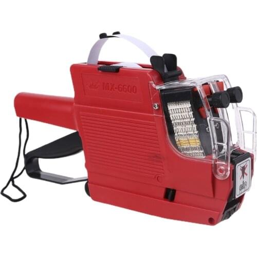 Price Gun Price Numerical Tag Gun Handheld Pricing Labeller MX-6600 Plastic Label Maker for Retail Shop Grocery Store