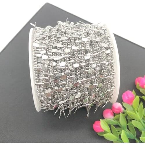 1meter No Fade Stainless Steel Chains Necklace Findings DIY Jewelry Making Handmade Bracelet Crafted Leaves Accessories