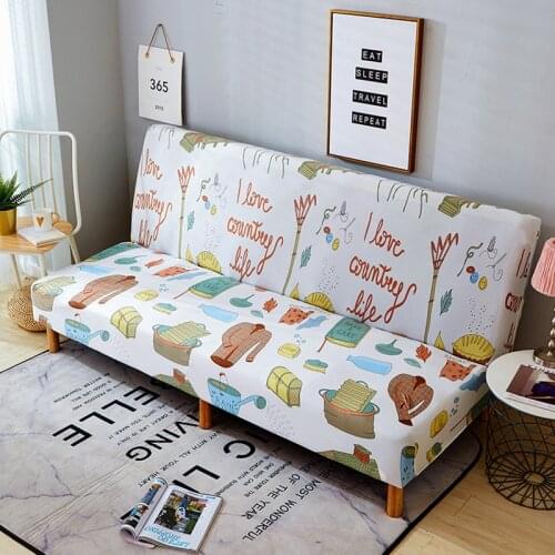Sofa Cover Without Armrest Sofa Bed Yellow Solid Color Soft Plush Couch Cover Living Room with Elastic Band Stretch Sofa Cover