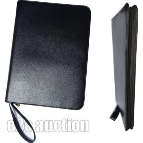 PEN CASE 48 FOUNTAIN OR ROLLER BALL NEW ANTIQUE BLACK NEW AND IMPROVED PVC ZIPPER