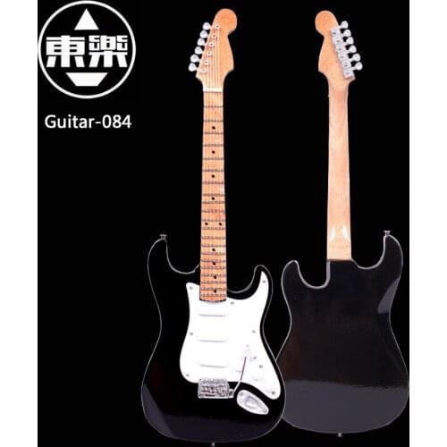 Wooden Handcrafted Miniature Guitar Model guitar-084 Guitar Display with Case and Stand (Not Actual Guitar! for Display Only!)