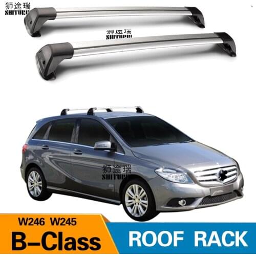 For Mercedes-Benz B-Class W246 W245 W247 2005-2020 Roof Bar Car Special Aluminum Alloy Belt Lock Led Shooting RACK CORSS Rack