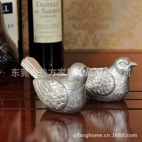 European and American pastoral style set of two couples of birds living room decoration ornaments resin crafts table decoration