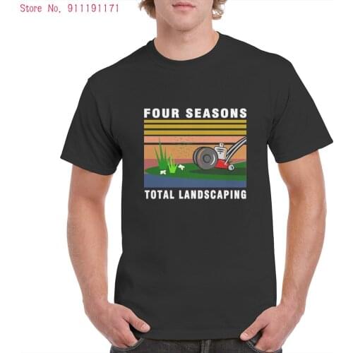 Brand 100% Cotton Streetwear Four Seasons Total Landscaping t shirt black T-shirts Agricultural machinery Graphic Oversized Top