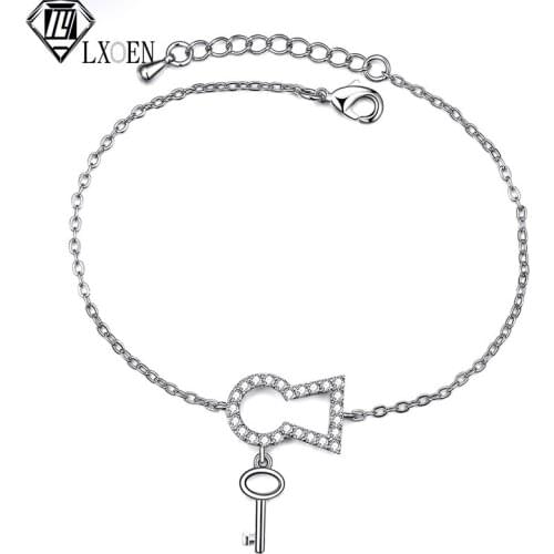 LXOEN Bracelet Creative Keychain Keyhole Shape Personality Fashion Beaded Female Ornament Charm Bracelet