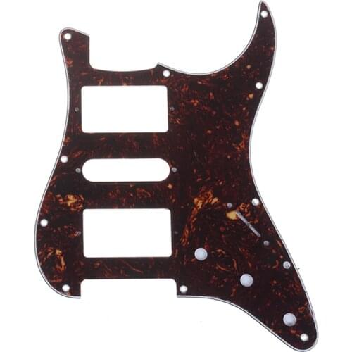 Musiclily Pro 11 Hole HSH Guitar Strat Pickguard for Fender American/Mexican Standard Stratocaster Style, 4Ply Tortoise Shell