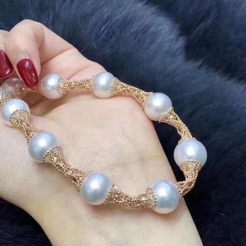 D109 Fine Jewelry Natural Fresh Water 10-13mm White Peals Necklaces for Women Fine Pearls Necklaces