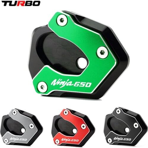 Motorcycle Foot Side Kickstand For Kawasaki Ninja 650 Ninja650 2017-2019 Enlarge Parking Kick Stand Extension Pad Plate Pedal