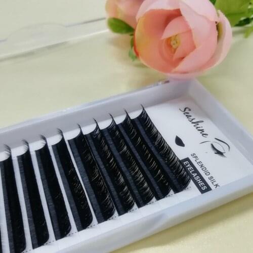 Seashine Faux Mink Eyelash Extension C D L Individual Eyelashes Make Up Tools Matte Black Russian Volume Lashes