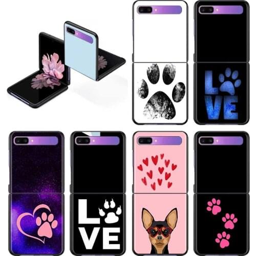 Dogs Are Best Friends Dog Paw Luxury Slim Matte Hard PC Phone Case For Samsung Galaxy Z Flip 3 Z Flip3 5G ShockProof Back Cover