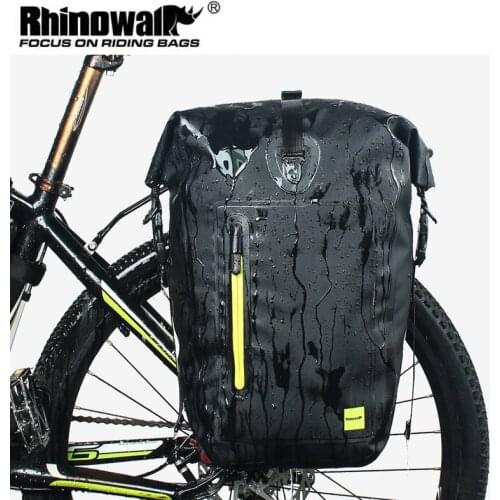 Cycloving 25L Bike Bag Waterproof Cycling Bicycle Rear Rack Bag Tail Seat Trunk Bags Pannier Big Basket Case Bike Accessories