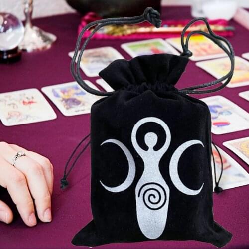 13x18CM Tarot Cards Drawstring Storage Bag Package Soft Board Games Card Mini Pouch Table Game Small Items Tarot Organizer Bag
