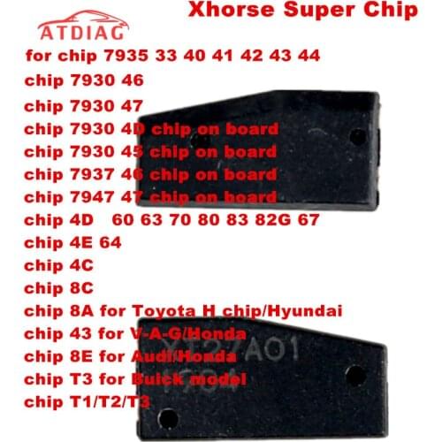 Xhorse VVDI Super Chip Transponder for ID46/4D/4C/8C/8A/T3/For H chip for VVDI2 VVDI Key Tool and Mini Key Tool