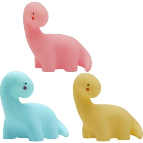 Adorable Long Neck Dinosaur Night Light Eye Caring Bedside Lamp Nursery Kid Gift