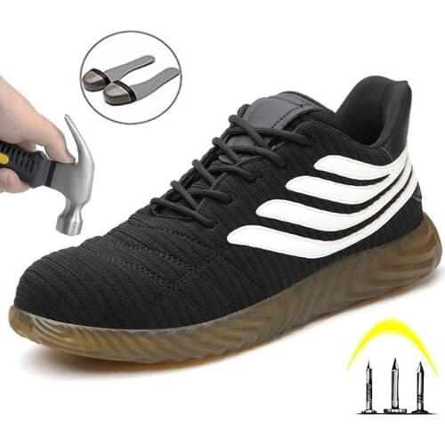 Safety Shoes Mens Anti-Smashing And Anti-Piercing European Standard Steel Toe Cap Work Boots, Lightweight And Deodorizing