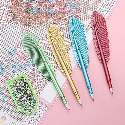 1Pc Feather Shape DIY Crafts Diamond Painting Pen Plastic Point Drill Pens 5D Diamond Painting Cross Stitch Sewing Accessories