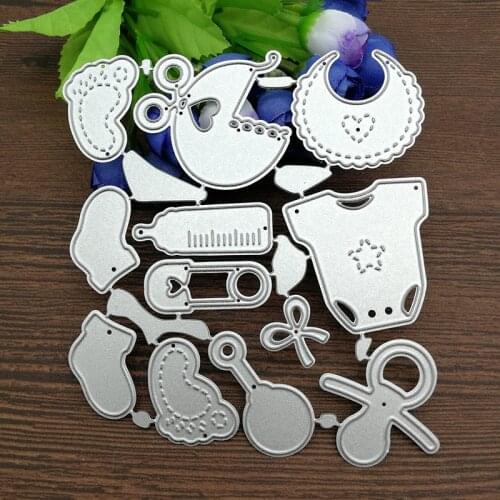 12 PCS/Set Cute Baby Suit Chrildrens Day Metal Cutting Dies Knife mold cutter DIY Scrapbook Paper Photo Craft Template Dies