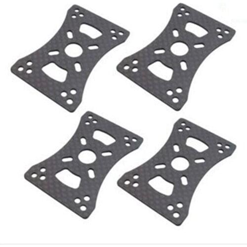 4 pieces x 3K CF Motor Mount Plate for 16mm 22mm 25mm Arm Tube Quadcopter Multirotor DIY