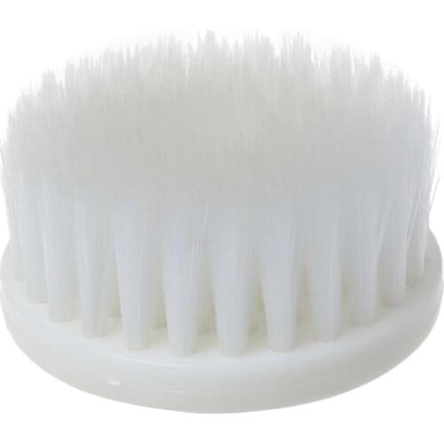 60mm White Soft Drill Powered Brush Head For Cleaning Car Carpet Bath Fabric New