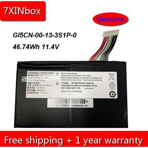 7XINbox 46.74Wh 4100mAh 11.4V Genuine GI5CN-00-13-3S1P-0 Laptop Battery For Getac Z7M-KP7GC 3ICP6/63/69 Series Tablet