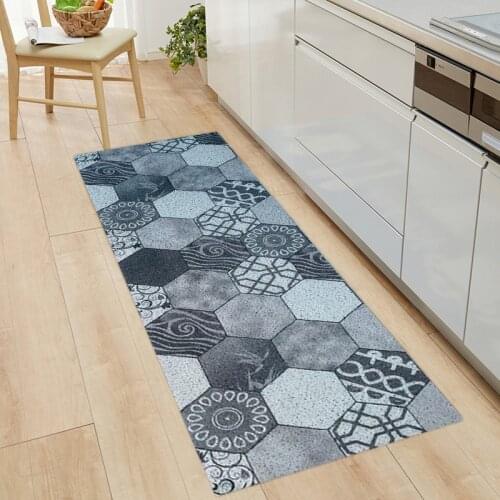 Anti-slip Kitchen Mat Modern Floor DIY Mats Carpet Entrance Door Mat Carpet Cuttable Silk Loop Stain Resistant PVC Kitchen Mat