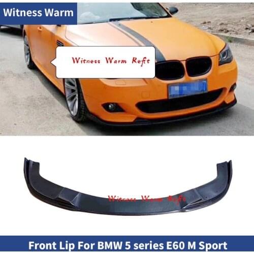 Car Front Bumper Lip Spoiler For BMW E60 520 523 525 with M sport Bumper Carbon Fiber FRP front shovel