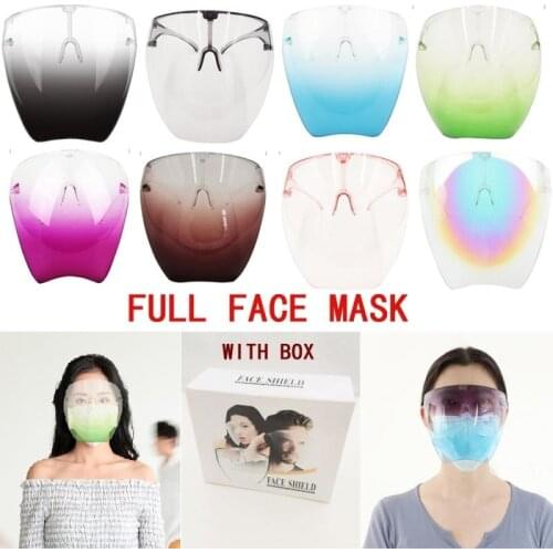 Colorful Protective Mask Full Face Shield Dustproof Goggles Safety Glasses Anti-spray Mask Riding Visor With Box For Cooking