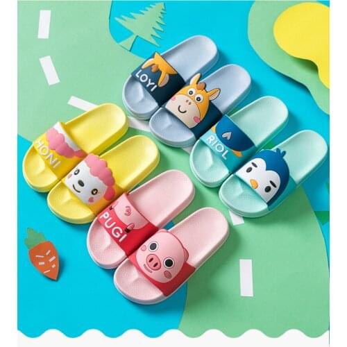 Childrens Slippers Japanese-Style Cartoon Slippers Shoes Childrens Slippers Non-Slip Slippers Kids' Beach Shoes Shoes Woman