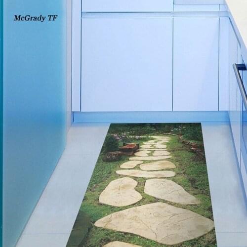 Stone Road Floor Sticker Removable Waterproof Non-slip Mural Decal Wall Stickers Bathroom Living Bedroom Home Decorative Sticker