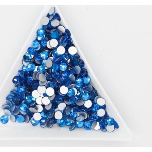 Capri Blue 3D Nail Art Rhinestones ss3 ss4 ss5 ss6 ss8 ss10 ss12 ss16 ss20 ss30 ss34 Glass/Crystal Nail Art Rhinestones